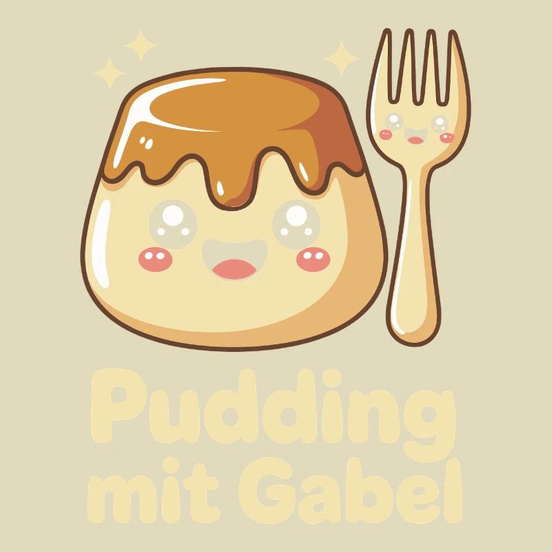 Pudding with fork