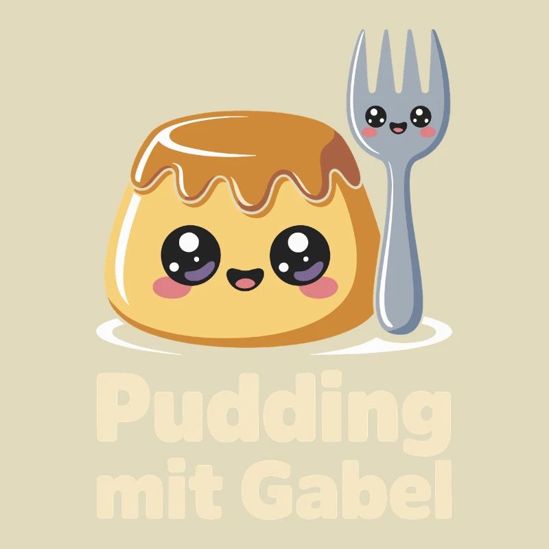 Pudding with fork