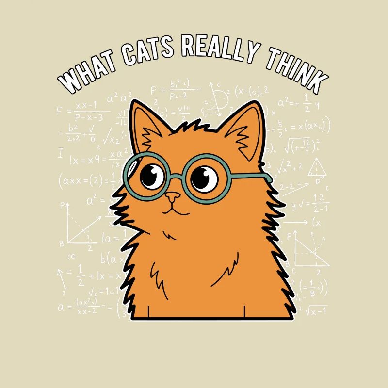 What Cats Really Think Funny Math Saying