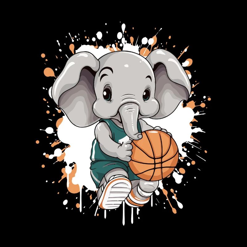 Basketball Elephant Comic