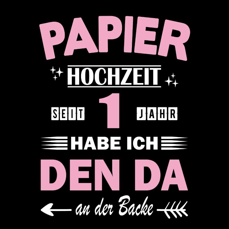 1. Hochzeitstag Ehefrau 1 Jahr Ehe Papierhochzeit