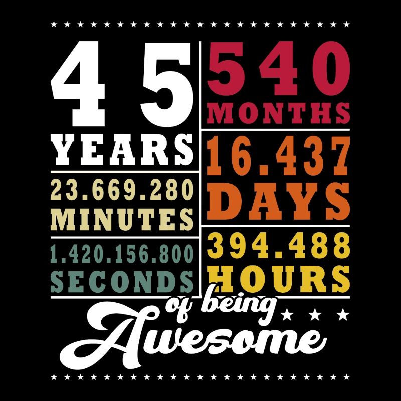 45 ans quarante-cinquième anniversaire