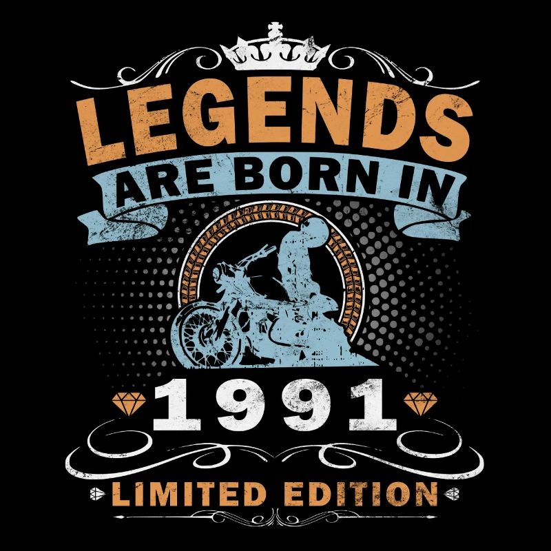 35. Geburtstag Biker 1991 Motorradfahrer