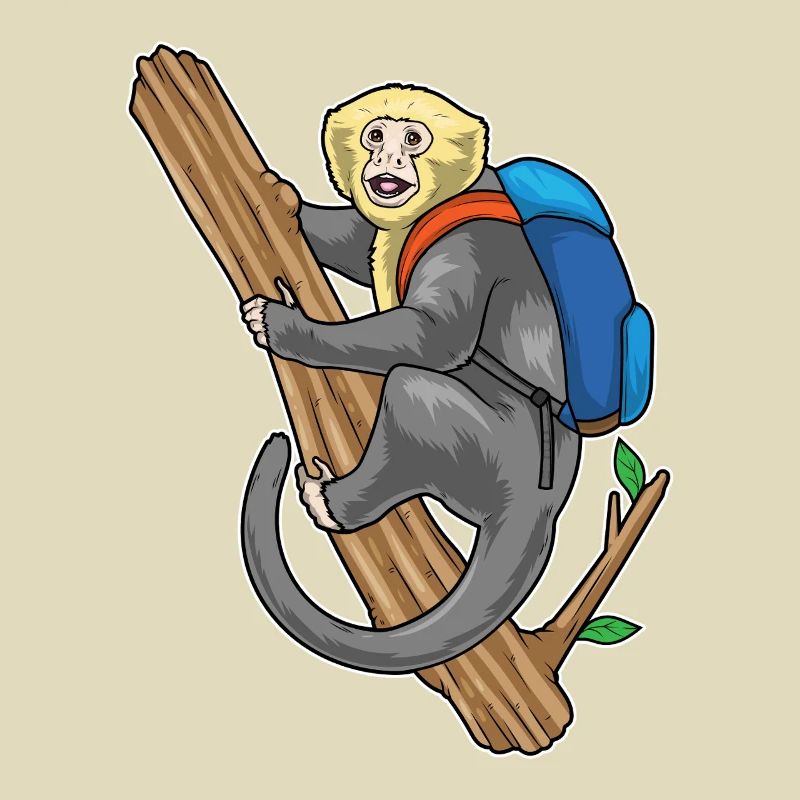 Monkey Student Backpack School