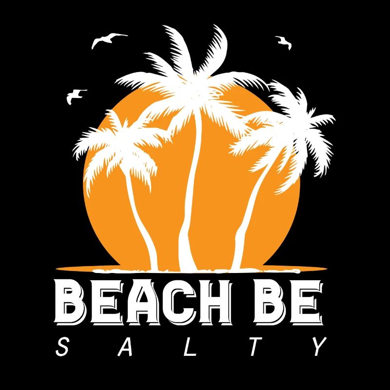 Beach Be Salty Palm Trees Sunset