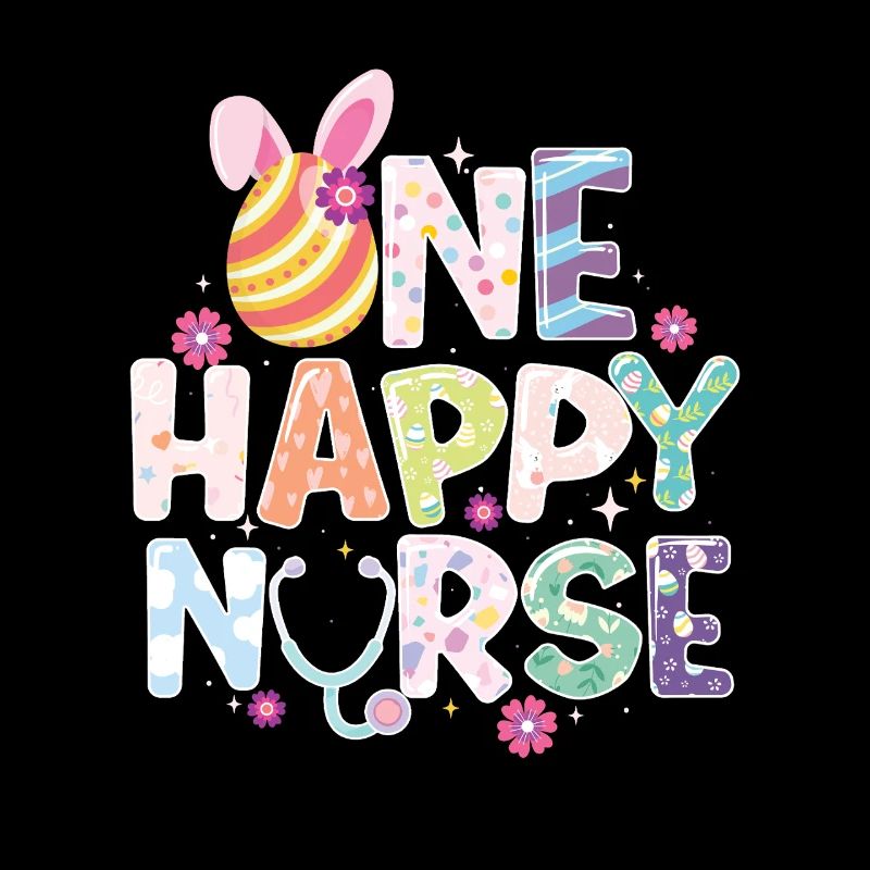 Une infirmière heureuse de Pâques RN Printemps Fun Bunny