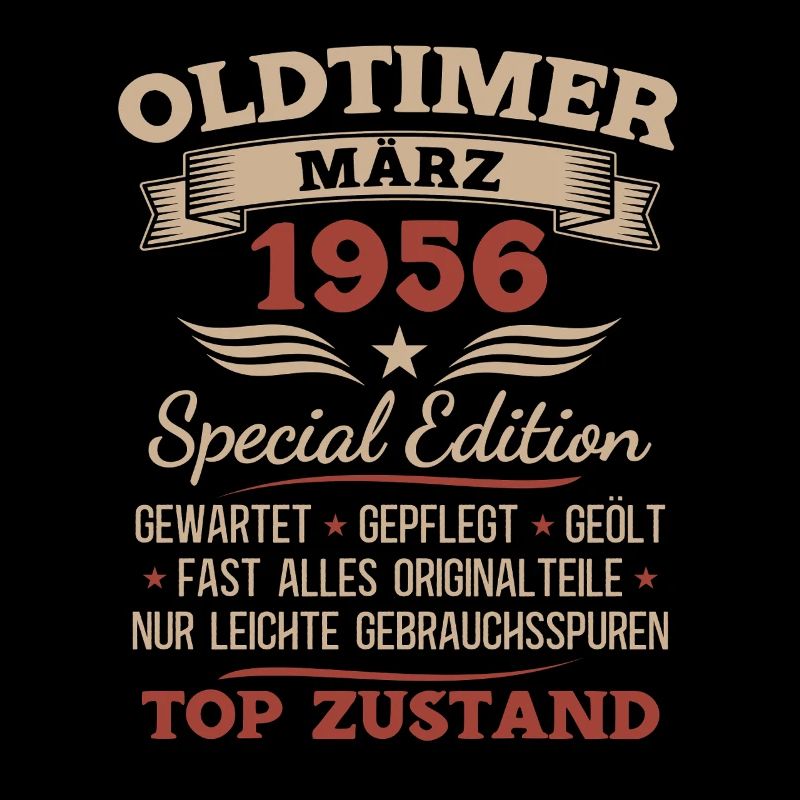 70. Geburtstag Geschenk Mann Oldtimer März 1956