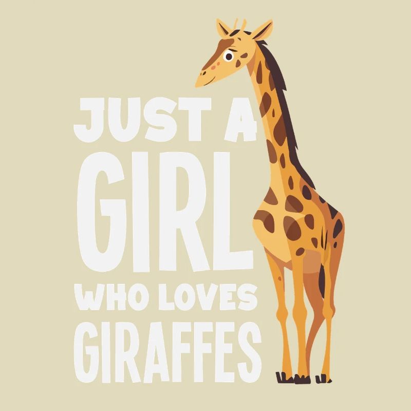 Nur ein Mädchen das Giraffen liebt