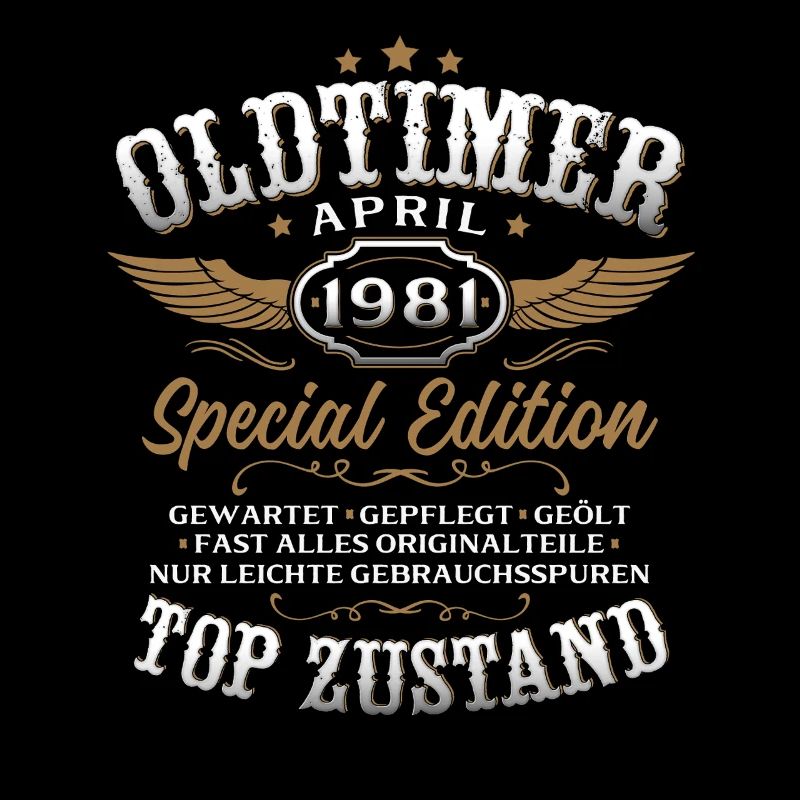 45. Geburtstag Geschenk Mann Oldtimer April 1981