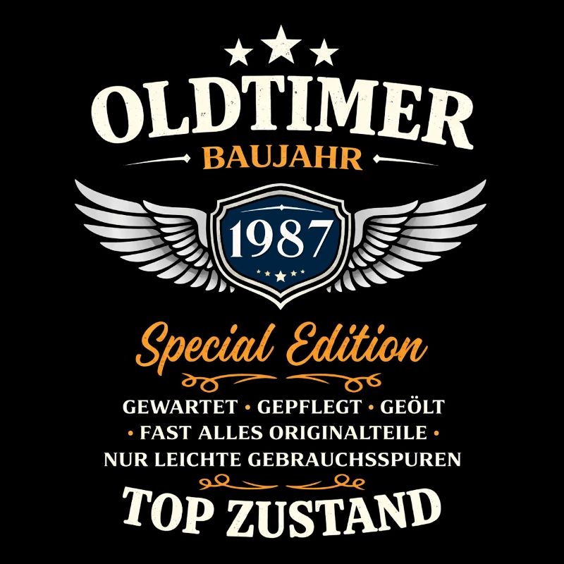 39. Geburtstag Geschenk Mann Oldtimer Vintage 1987