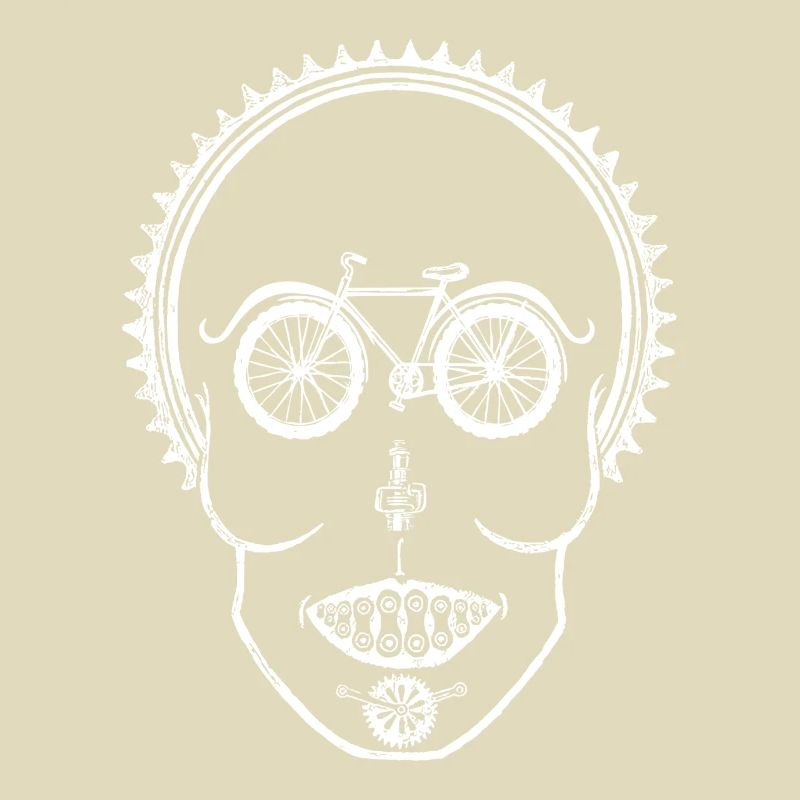 Conception d’illusion optique de crâne de vélo