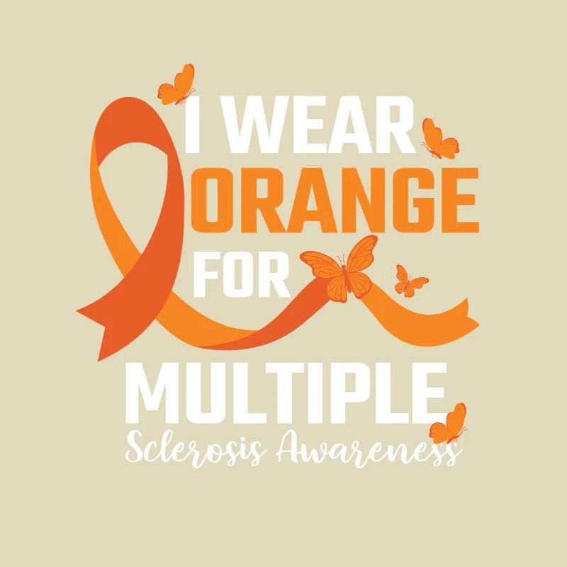 Multiple Sclerosis Orange Ribbon MS Awareness