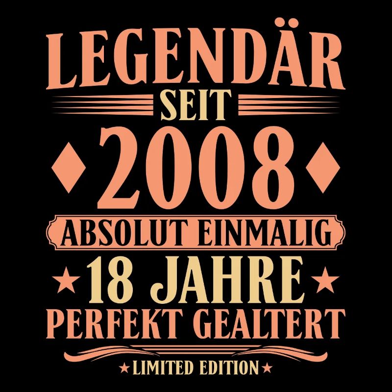 2008 Geboren - Absolut Einmalig 18. Geburtstag