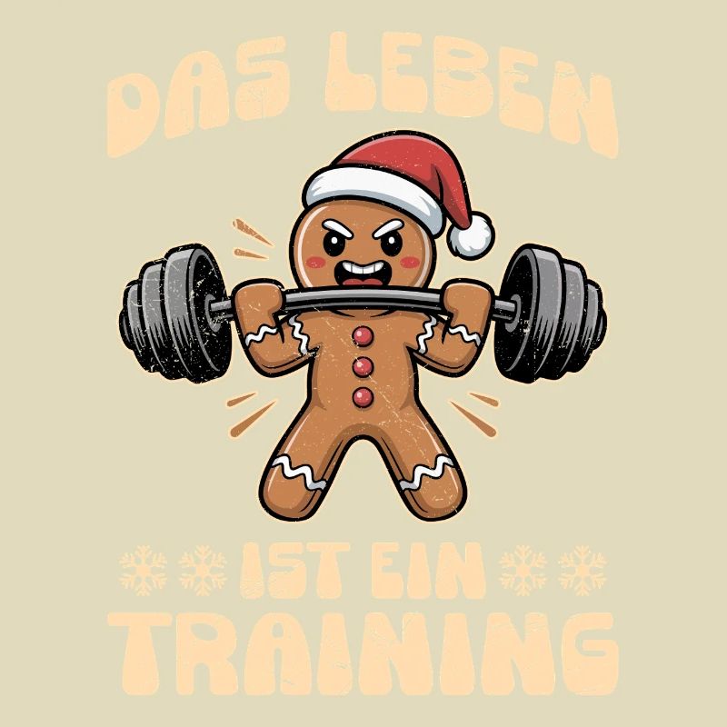 Lebkuchenmann DAS LEBEN IST EIN TRAINING Lustig