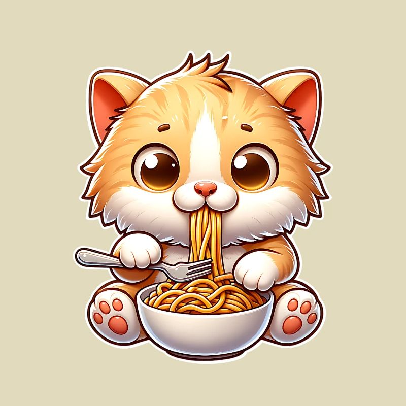 Kitten Spaghetti Pasta