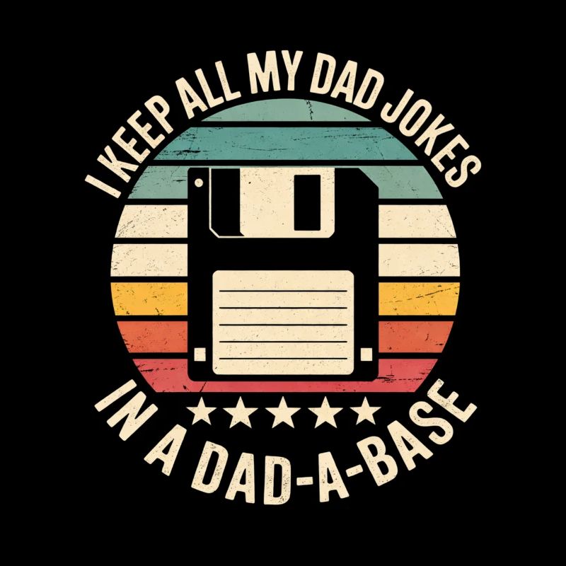 Retro Diskette Humor Dad Witze Database Datenbank