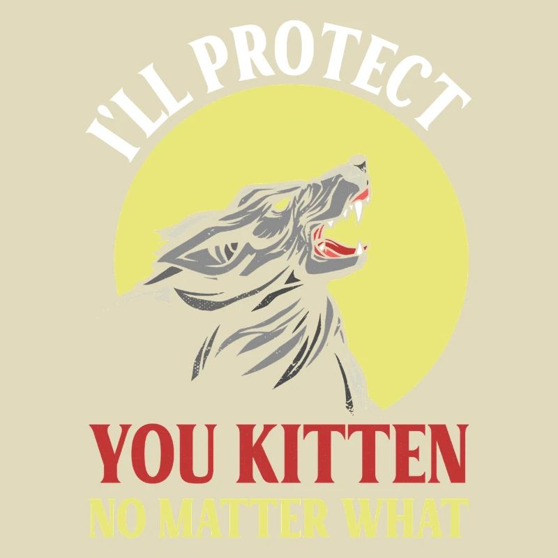 Protective wolf for kittens