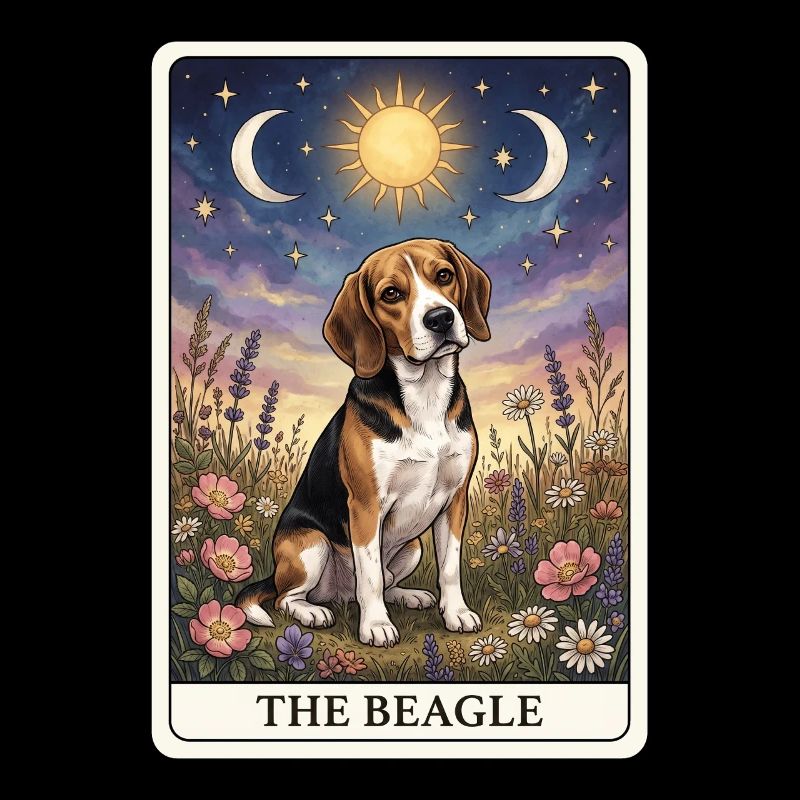 Beagle Tarot Card