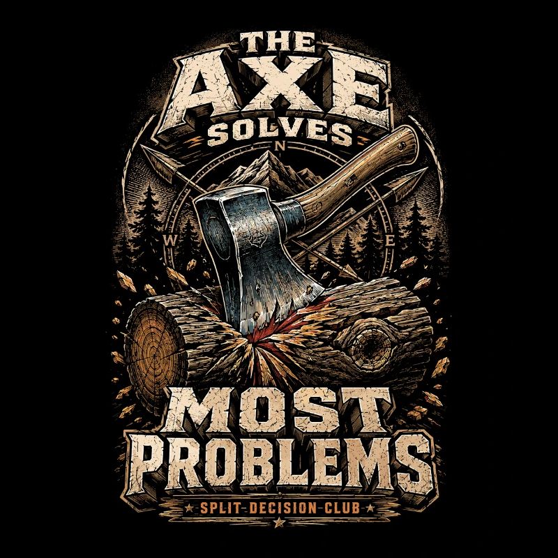 Holzfäller Baumfäller The Axe Solves Most Problems