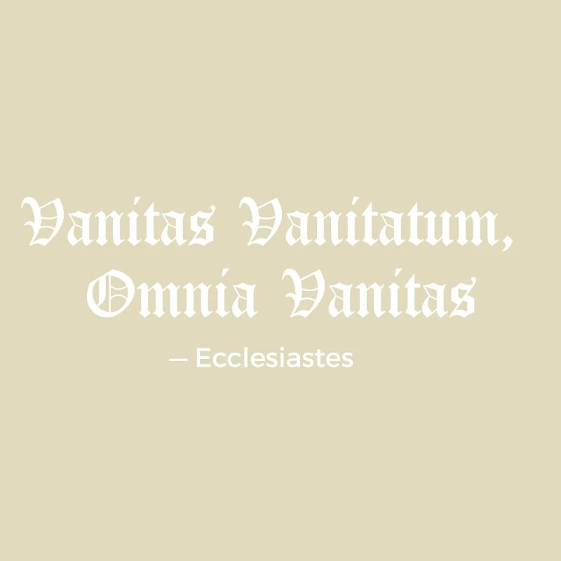 Vanitas Vanitatum Ecclésiaste Imprimé Tee