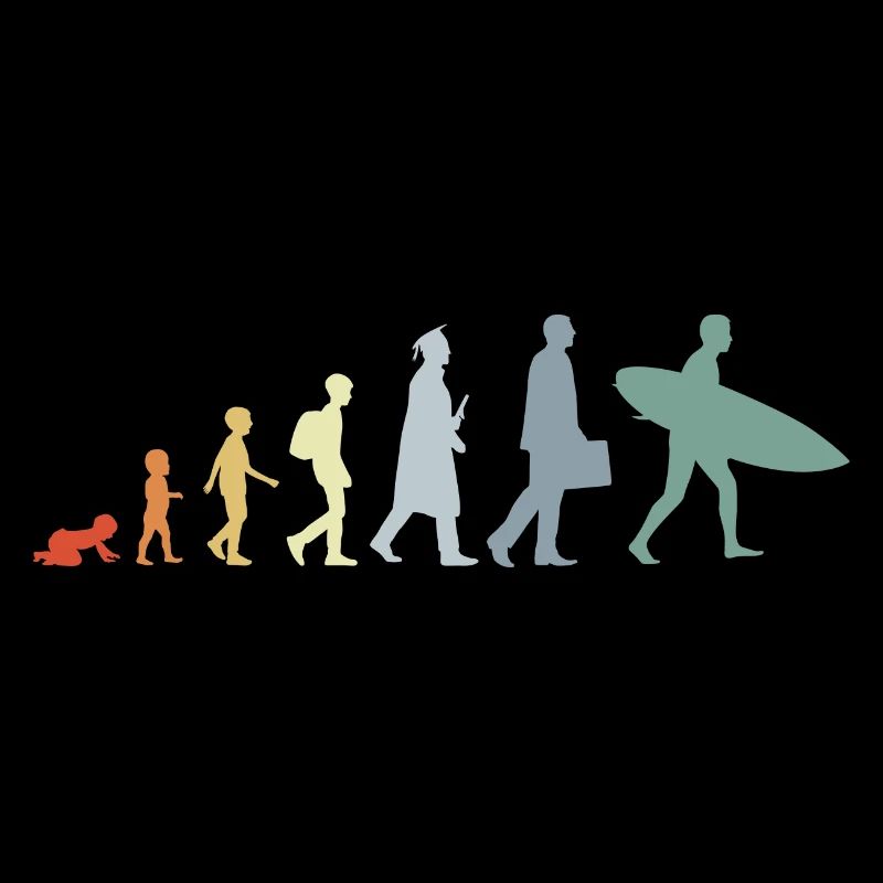 Kind zum Surfer Evolution
