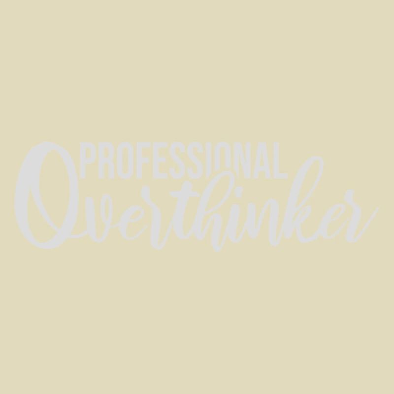 Professional Overthinker Funny Brooding Anxiety Logo