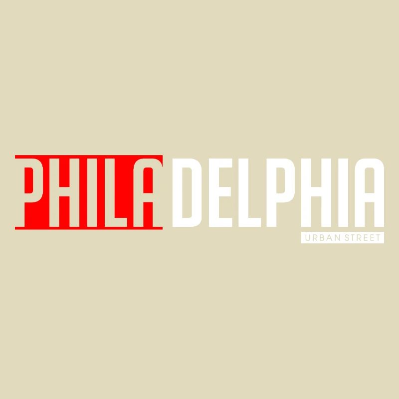 Conception colorée basée sur du texte de Philly et Delta