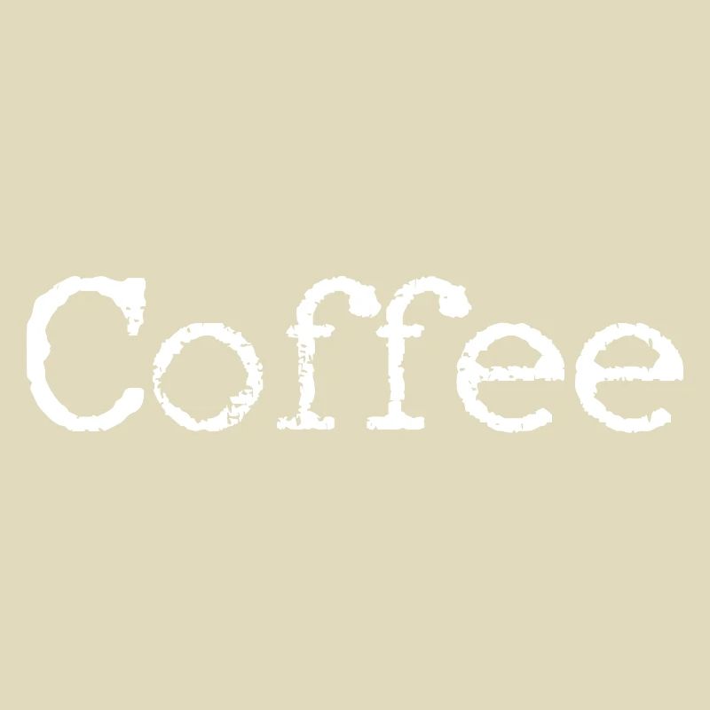 Coffee Scribble White on Black