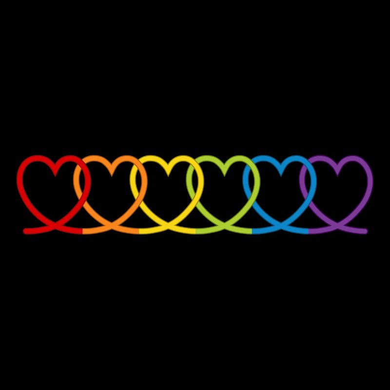 Coeurs arc-en-ciel