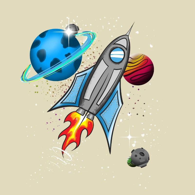 Fusée dans l’espace