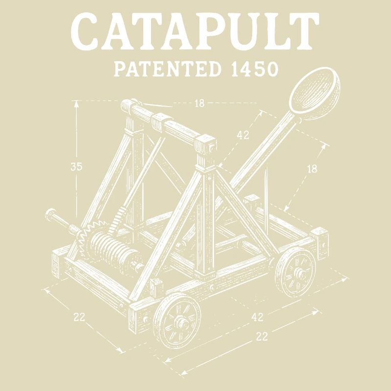 Conception de plan mécanique de catapulte