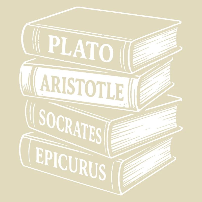Classical Philosophers Book Stack Design