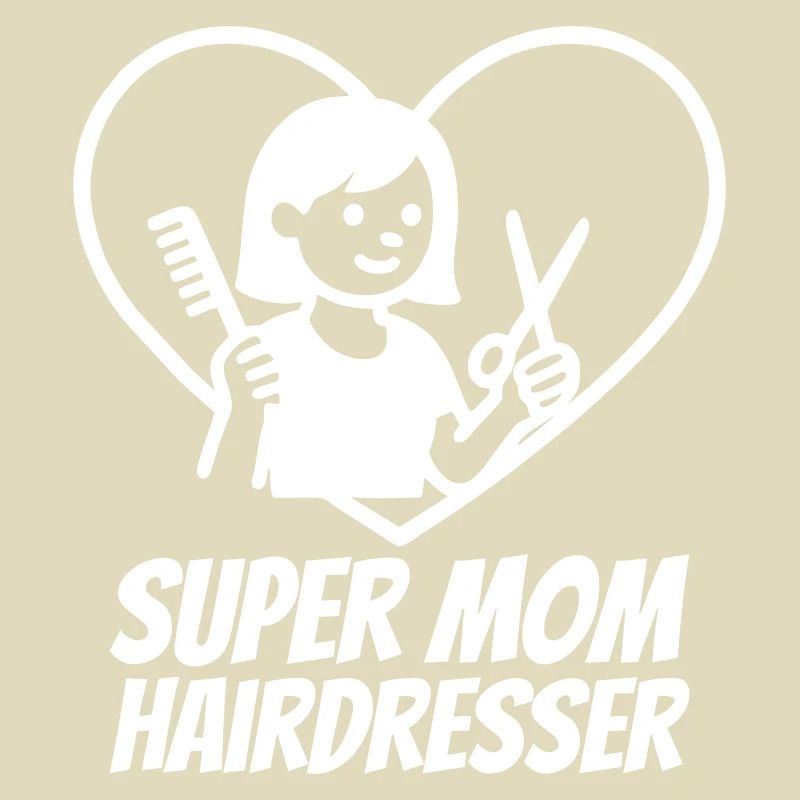 Super Maman Coiffeuse – Ciseaux Conception de Cœurs