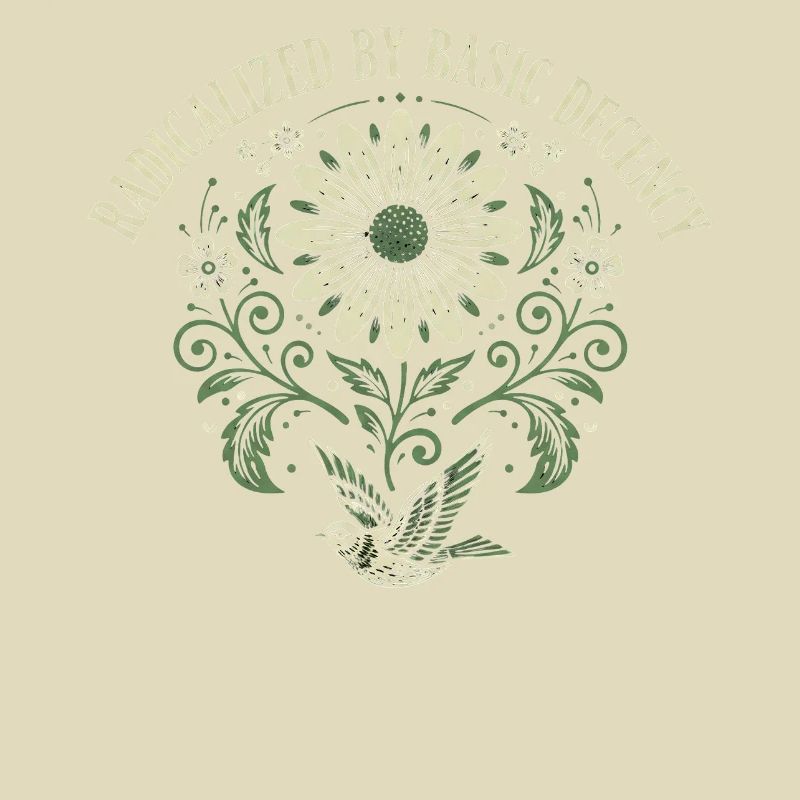 Radicalized By Basic Decency Quote Shirt Sticker