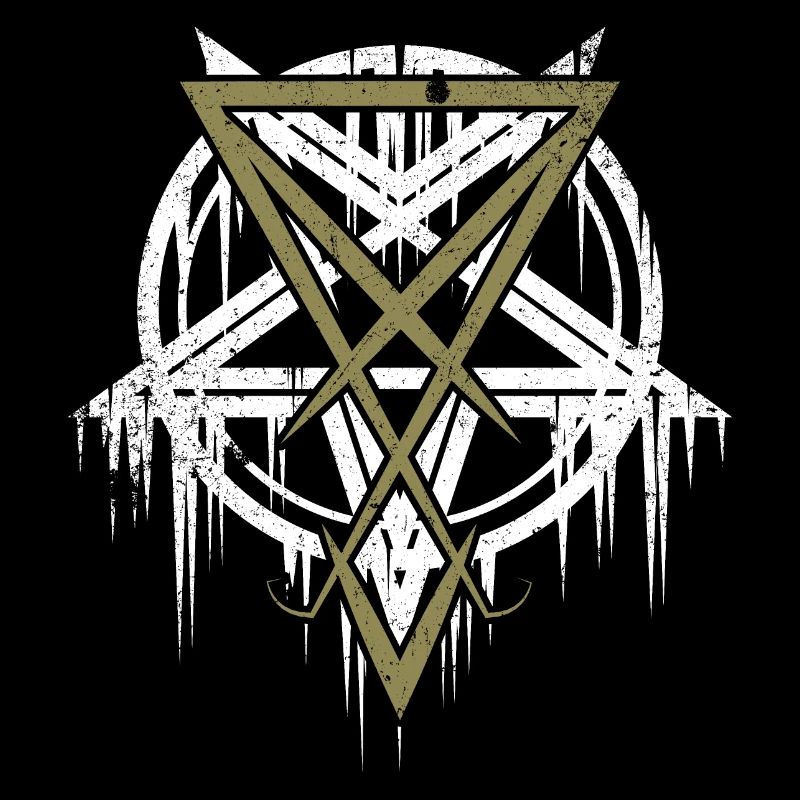 Pentagramm mit Luzifer-Symbol