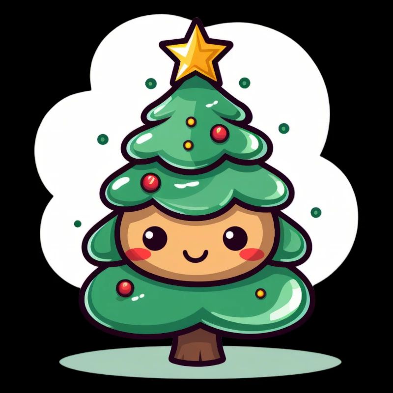 Conception de mascotte d’arbre de Noël mignon