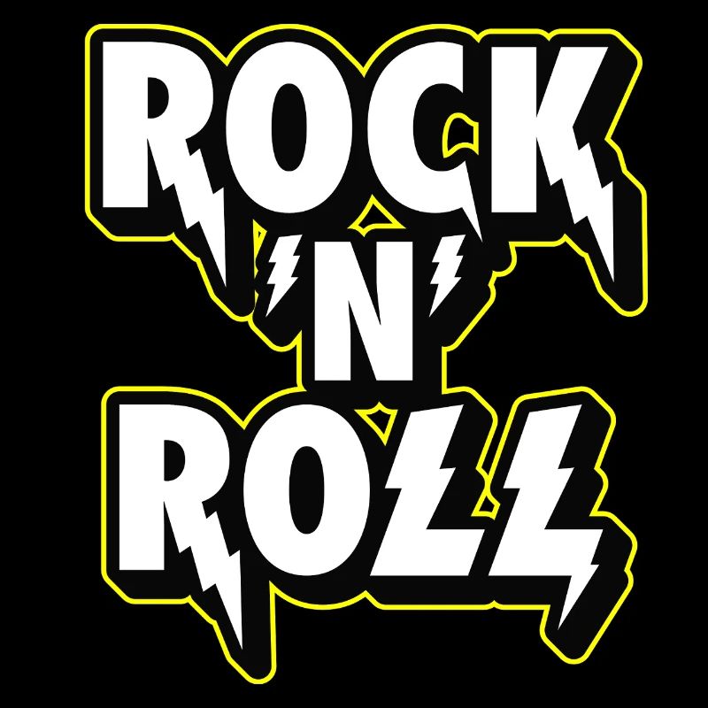 Rock 'N' Roll Lightning 3D Emblem