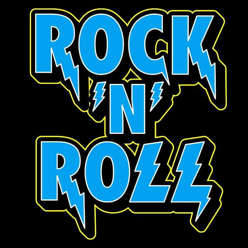 Rock 'n' Roll typografisches 3D-Logo
