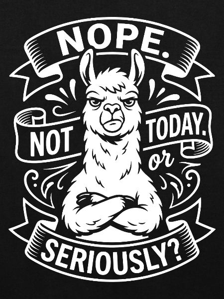 Un llama militant disant