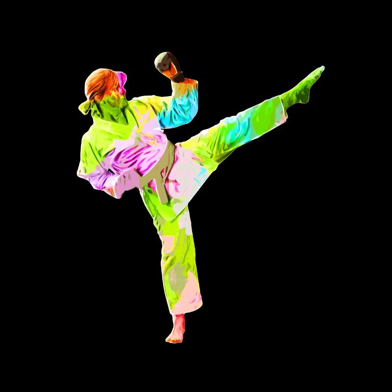 Karateka coloré