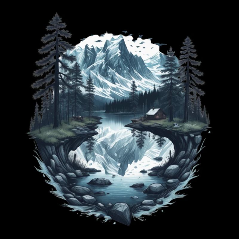 Berglandschaft mit See