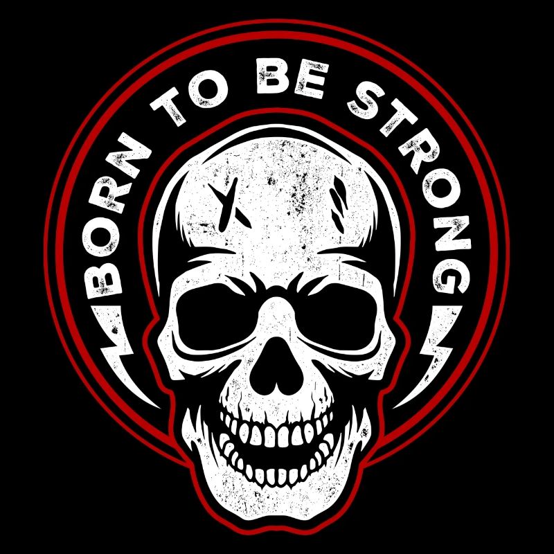 Skull Crest Born to Strength