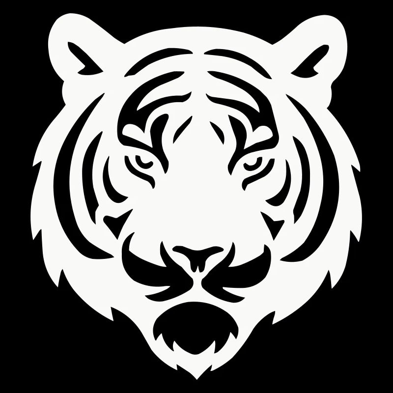 Tiger Head Silhouette