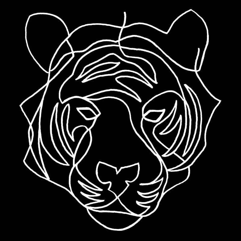 Esquisse du tigre blanc