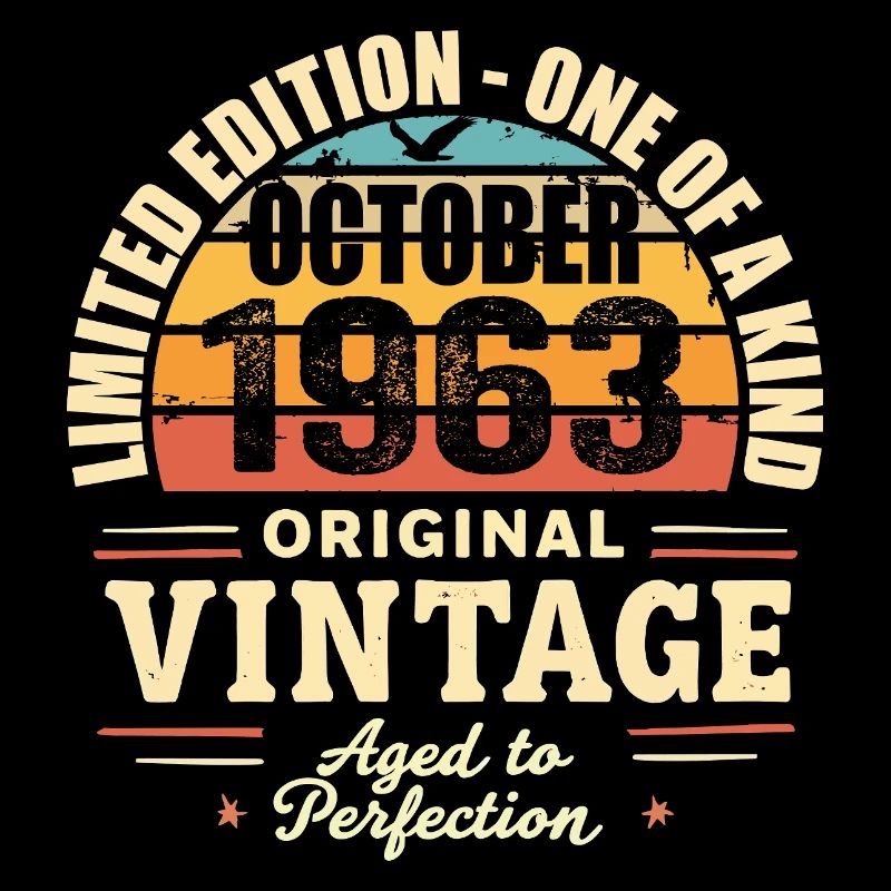 Retro October 1963 - birthday october 1963