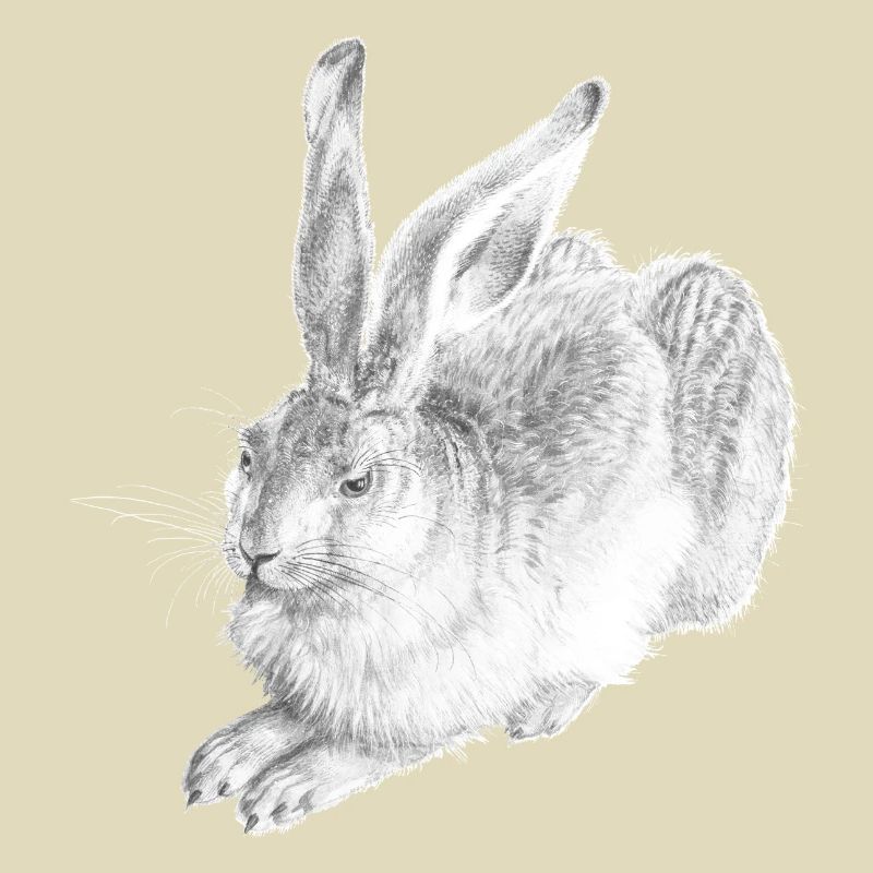 WHITE RABBIT | Snow Hare after Albrecht Dürer