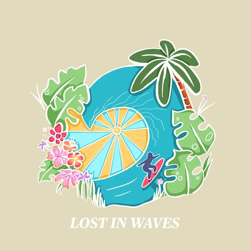 Perdu dans les vagues - Conception de vibrations de surf tropicales