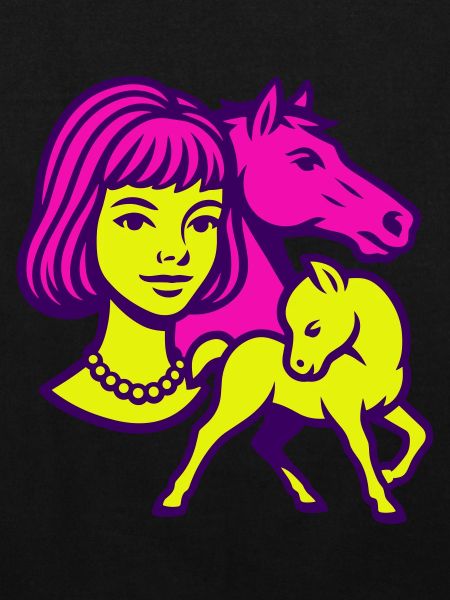 Fille Cheval Pop Art