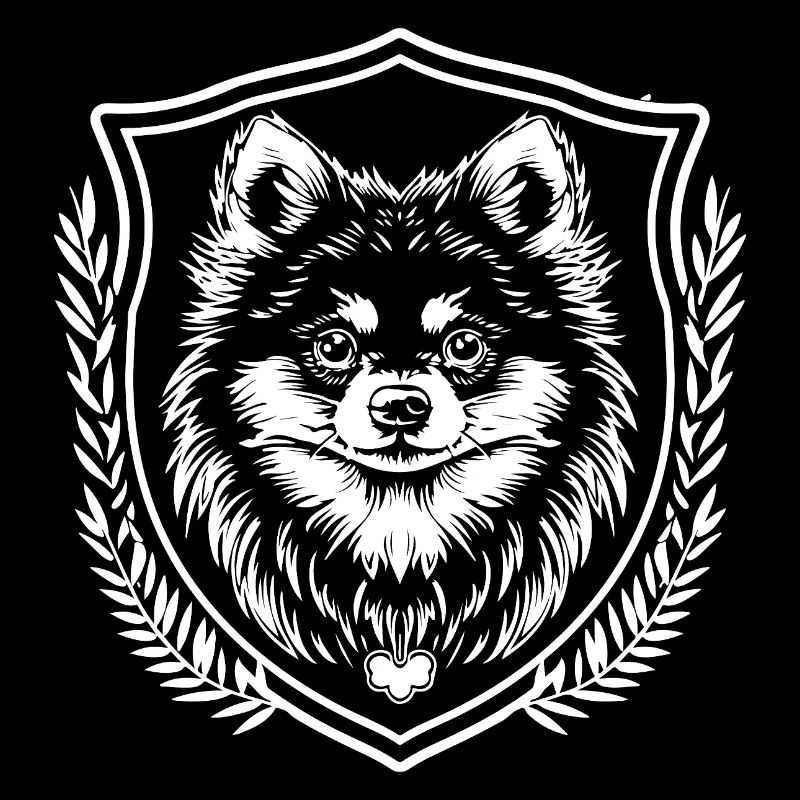Husky Shield with Laurel Wreath