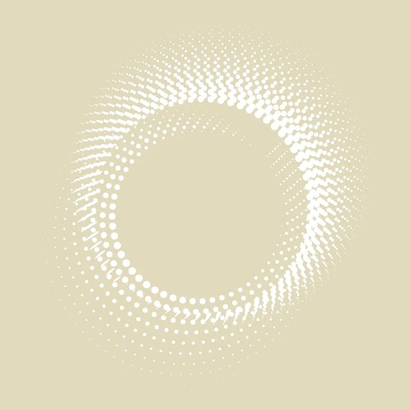 Spirale en points concentriques